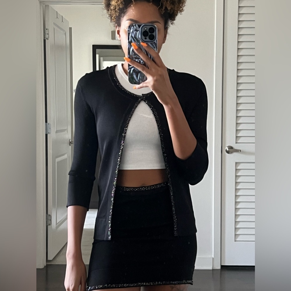 Cardigan & Mini Skirt Set